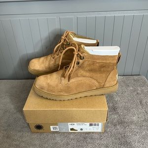Ugg Bethany suede lace up booties, brown, size 8